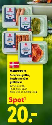 MADVÆRKET Salsiccia-griller, koteletter eller grillsticks