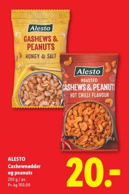 ALESTO Cashewnødder og peanuts