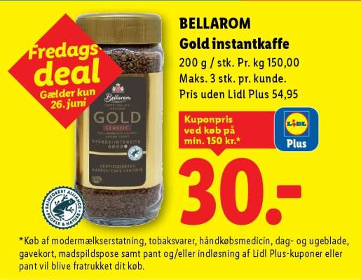 BELLAROM Gold instantkaffe