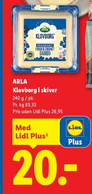ARLA Klovborg i skiver