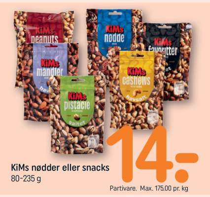 KiMs nødder eller snacks