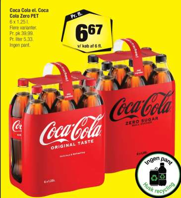 Coca Cola el. Coca Cola Zero PET