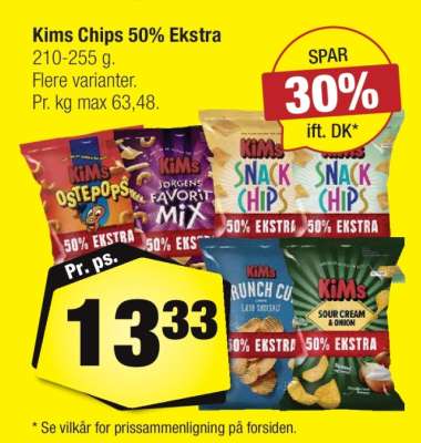 Kims Chips 50% Ekstra