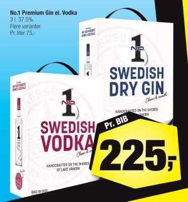 No.1 Premium Gin el. Vodka