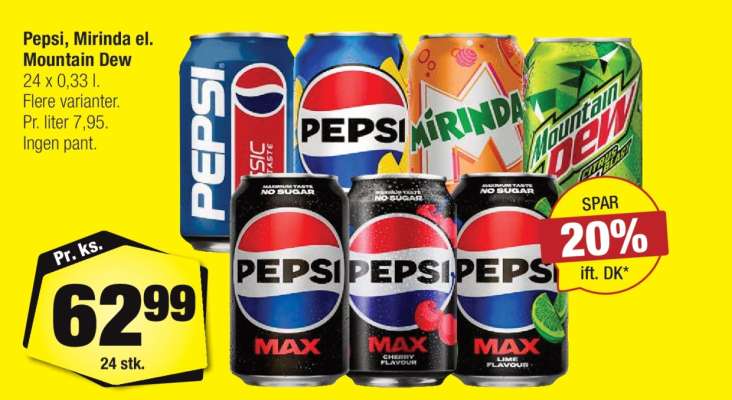 Pepsi, Mirinda el. Mountain Dew