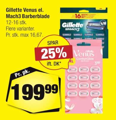 Gillette Venus el. Mach3 Barberblade