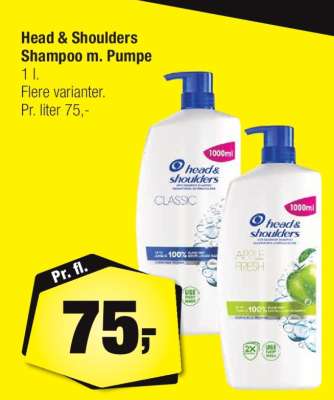 Head & Shoulders Shampoo m. Pumpe