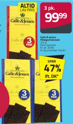 Galle & Jessen pålægschokolade