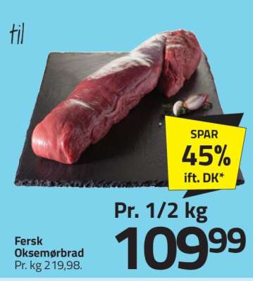 Fersk Oksemørbrad