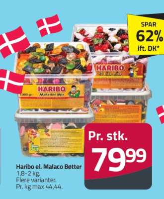 Haribo el. Malaco Bøtter