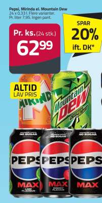 Pepsi, Mirinda el. Mountain Dew
