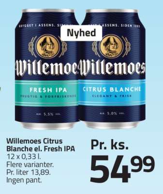 Willemoes Citrus Blanche el. Fresh IPA