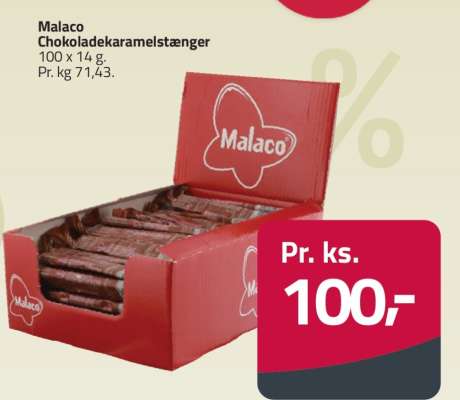 Malaco Chokoladekaramelstænger