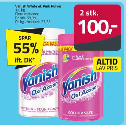 Vanish White el. Pink Pulver