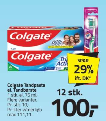 Colgate Tandpasta el. Tandbørste