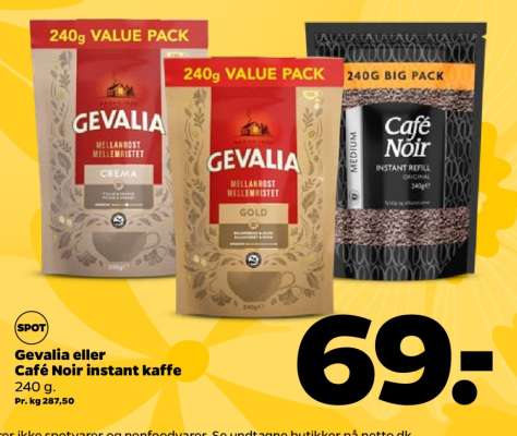 Gevalia eller Café Noir instant kaffe