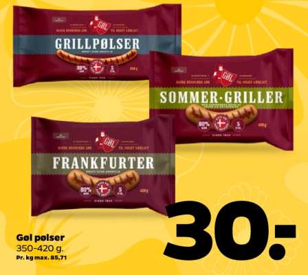 Gøl pølser