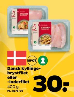 Dansk kyllingebrystfilet eller inderfilet