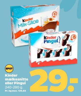 Kinder mælkesnitte eller Pingui