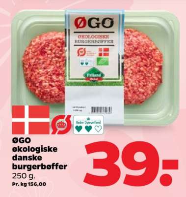 ØGO økologiske danske burgerbøffer