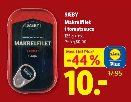 SÆBY Makrelfilet i tomatsauce