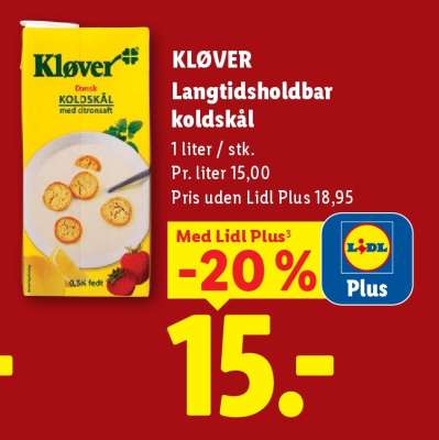 KLØVER Langtidsholdbar koldskål