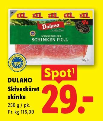 DULANO Skiveskåret skinke