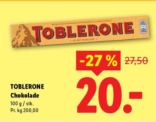 TOBLERONE Chokolade