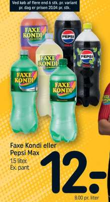 Faxe Kondi eller Pepsi Max