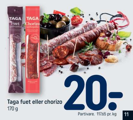 Taga fuet eller chorizo