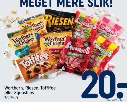 Werther's, Riesen, Toffifee eller Squashies