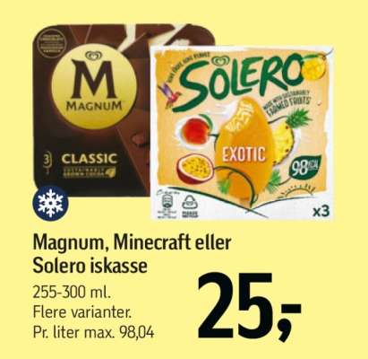 Magnum, Minecraft eller Solero iskasse