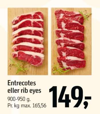 Entrecotes eller rib eyes