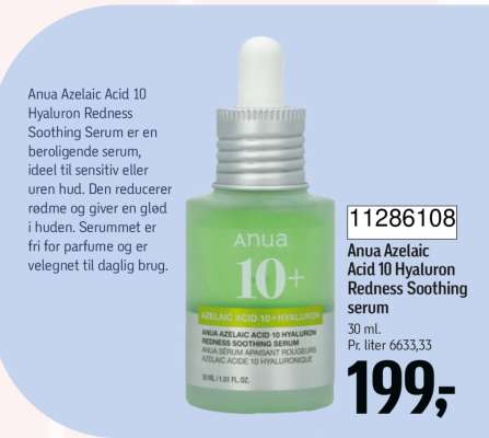 Anua Azelaic Acid 10 Hyaluron Redness Soothing serum