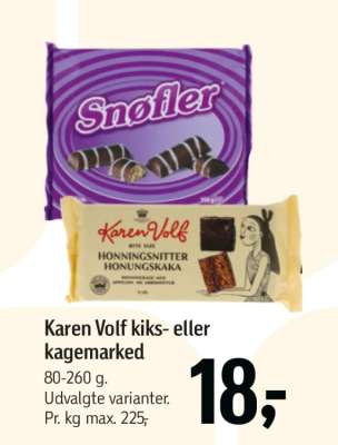 Karen Volf kiks- eller kagemarked