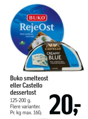 Buko smelteost eller Castello dessertost