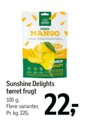 Sunshine Delights tørret frugt