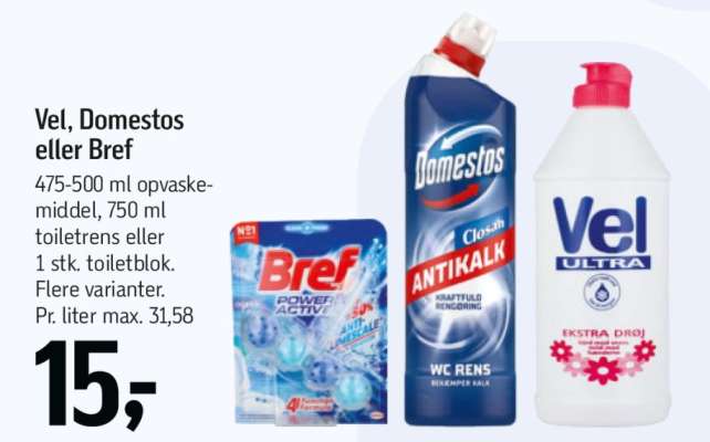 Vel, Domestos eller Bref