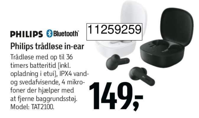 Philips trådløse in-ear