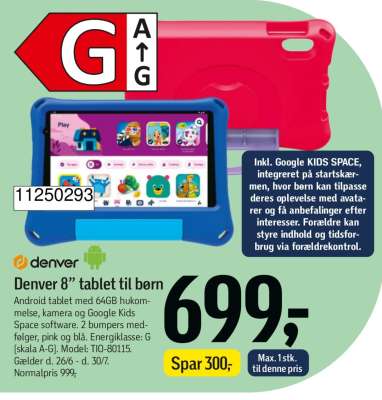 Denver 8” tablet til børn