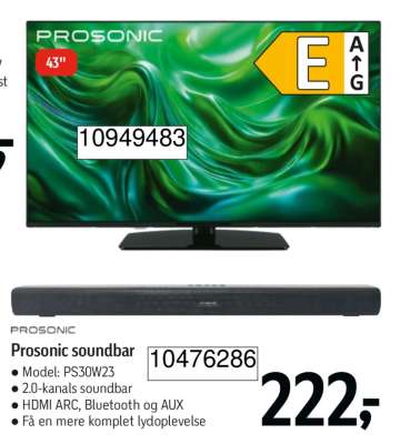 Prosonic soundbar