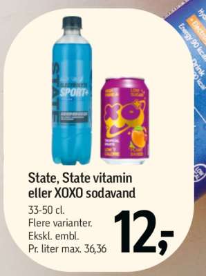 State, State vitamin eller XOXO sodavand