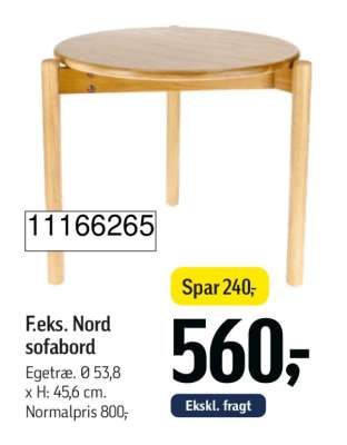 F.eks. Nord sofabord