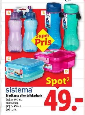 Sistema Madkasse eller drikkedunk