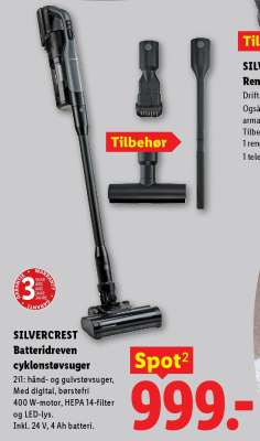 SILVERCREST Batteridreven cyklonstøvsuger