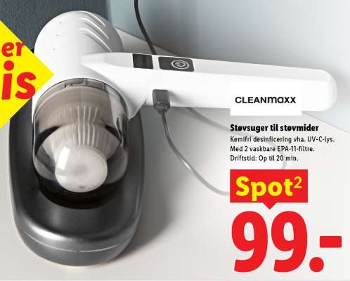 CLEANMAXX Støvsuger til støvmider
