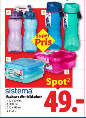 Sistema Madkasse eller drikkedunk