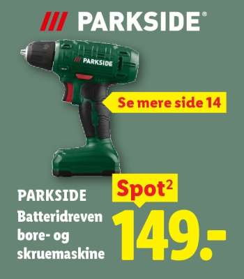 PARKSIDE Batteridreven bore- og skruemaskine
