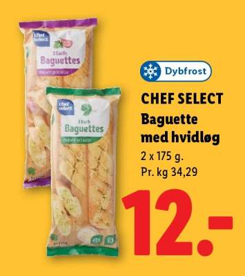 CHEF SELECT Baguette med hvidløg