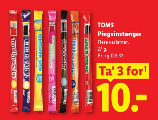 TOMS Pingvinstænger